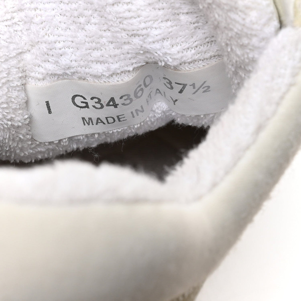 Chanel Suede Calfskin Fabric Women's CC Sneakers 37.5 White
