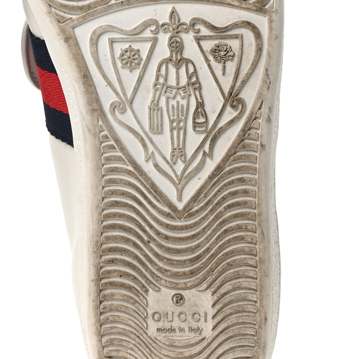 Gucci Calfskin Ayers Blind For Love Women's Ace Sneakers 39 White