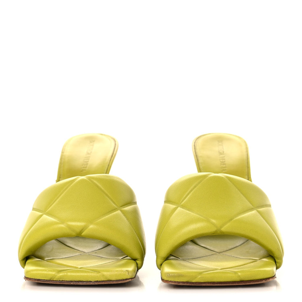 Bottega Veneta Nappa Women's Rubber Lido Mule Sandals 38 Kiwi