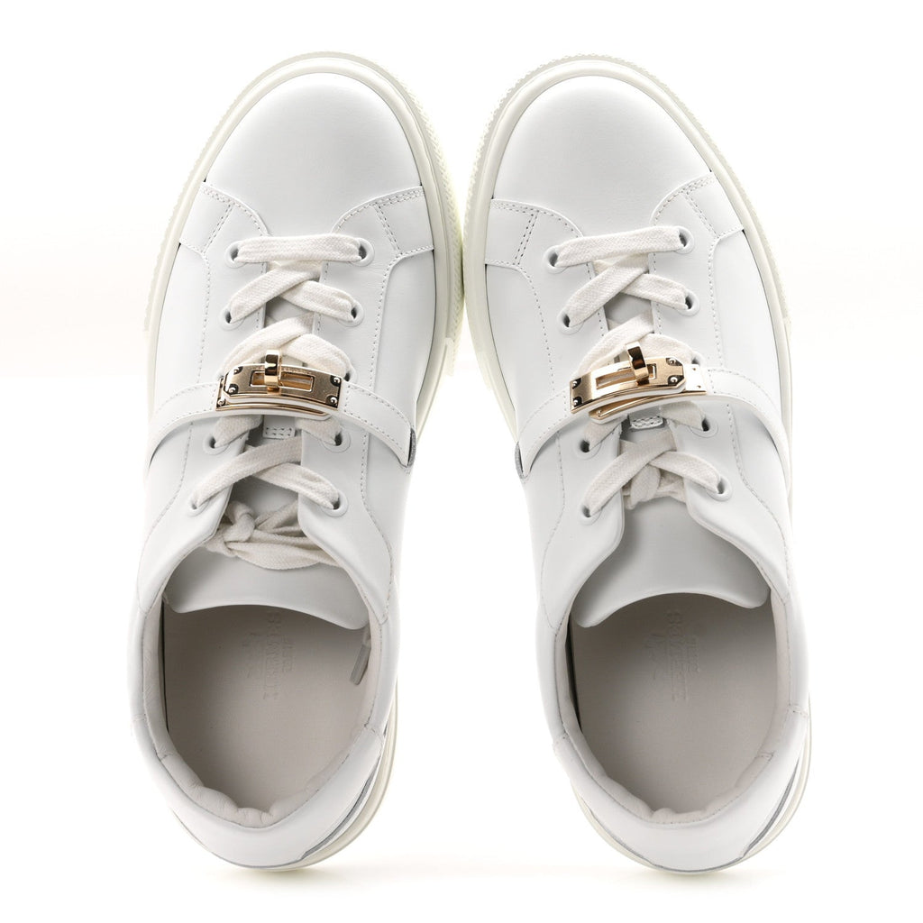 Hermes Calfskin Women's Day Sneakers White