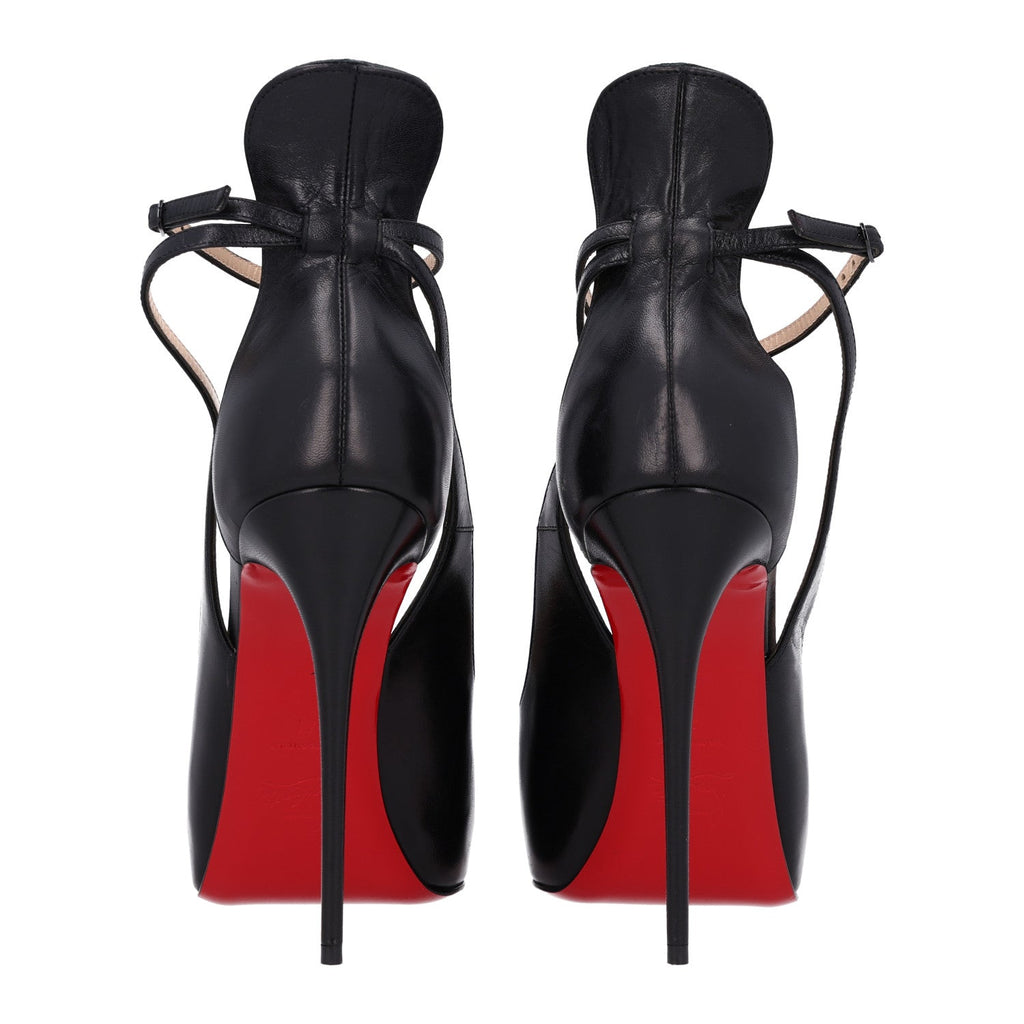 Christian Louboutin Kid Leather Women's Mascaralta 120 Pumps 41 Black
