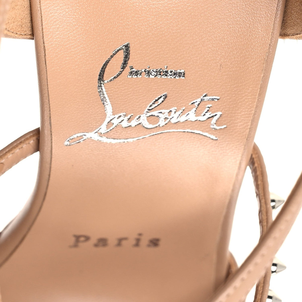 Christian Louboutin Nappa Studded Women's Tatooshka 100 Pumps 38.5 Blush