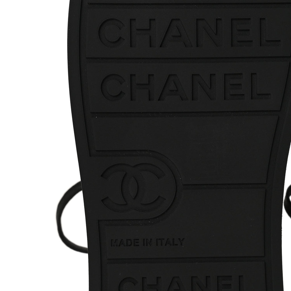 Chanel Lambskin Printed Logo Women's Shoes
