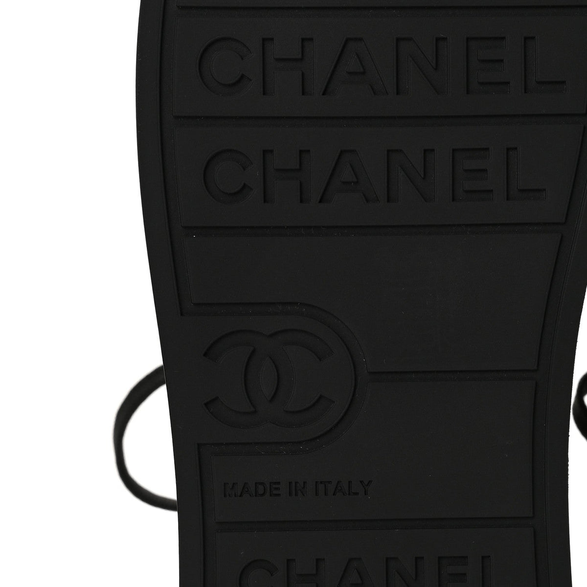 Chanel Lambskin Printed Logo Women's Sneakers 38 Black
