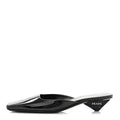 Prada Patent Calfskin Women's Modellerie Mules 38 Black