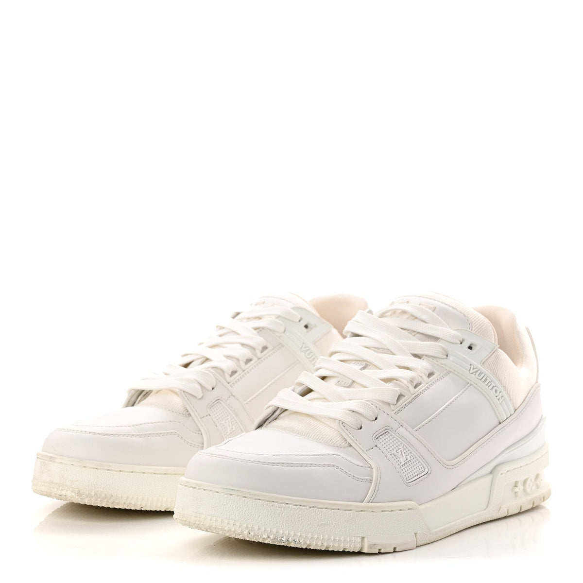Louis Vuitton Calfskin Men's LV Trainer Sneakers 9.5 White