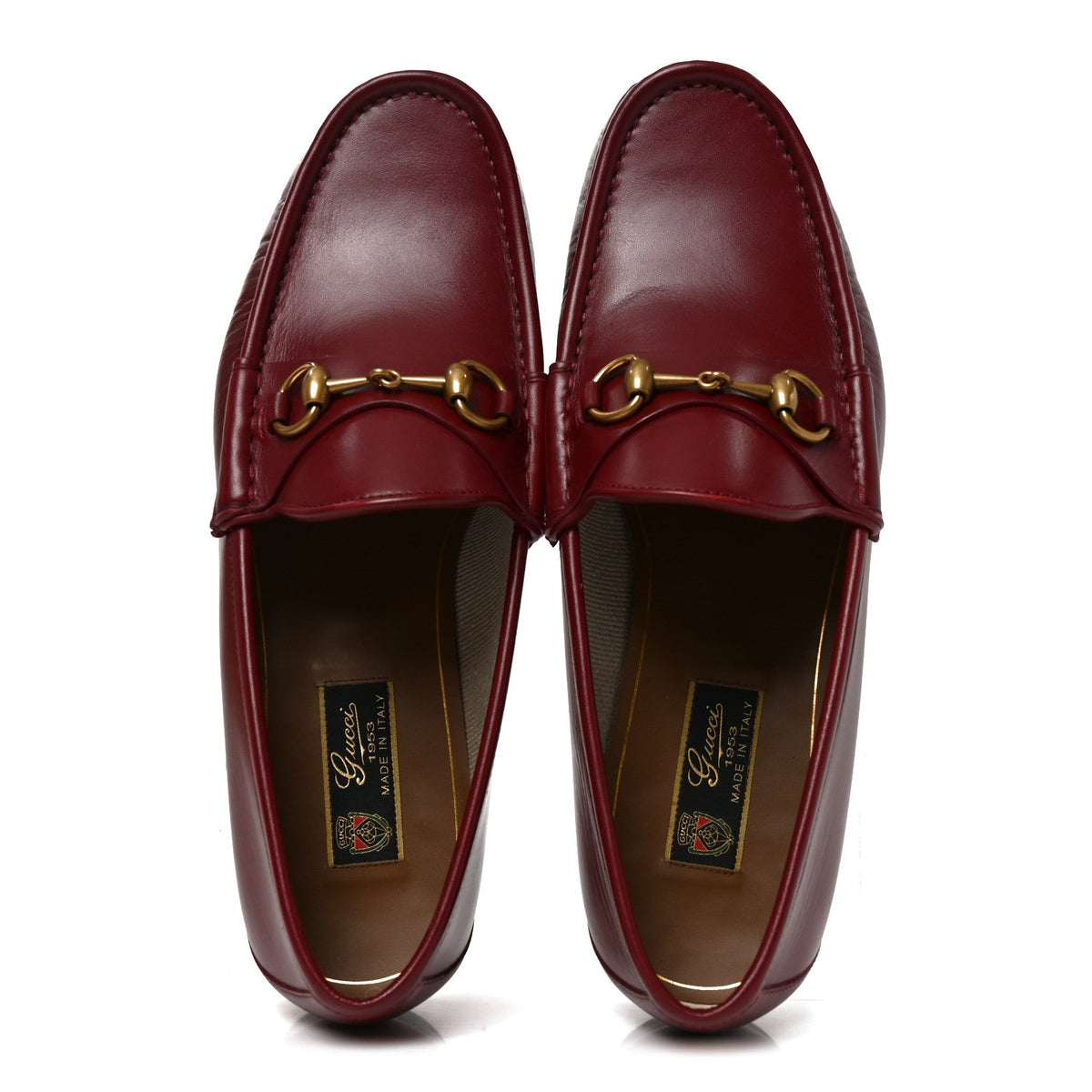 Gucci Betis Glamour Calfskin Men's 1953 Horsebit Loafers 9.5 Rosso Ancora