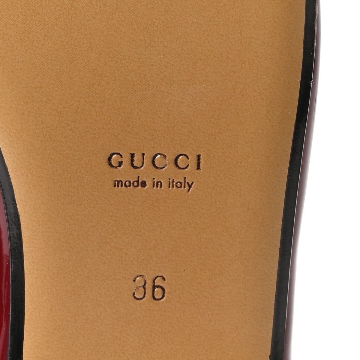 Gucci Patent Women's Princetown Slippers 36 Rosso Ancora