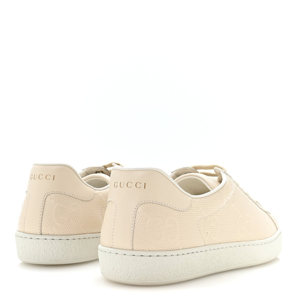 Gucci Calfskin Men's Ace Sneakers 8 Mystic White