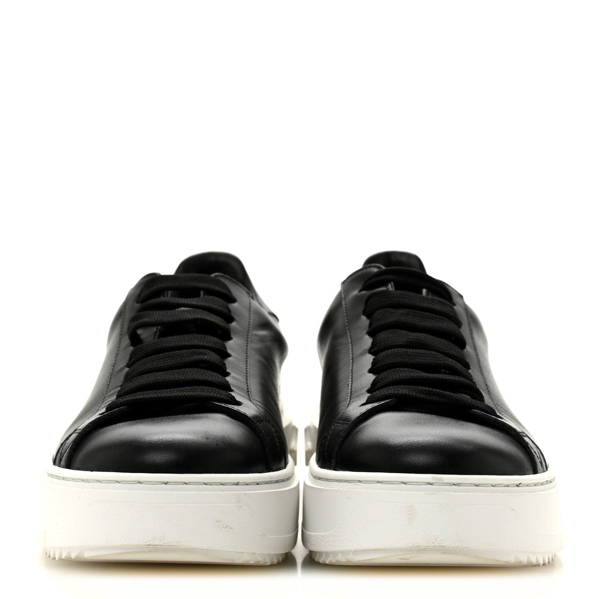 Louis Vuitton Calfskin Women's Time Out Sneakers 38.5 Black