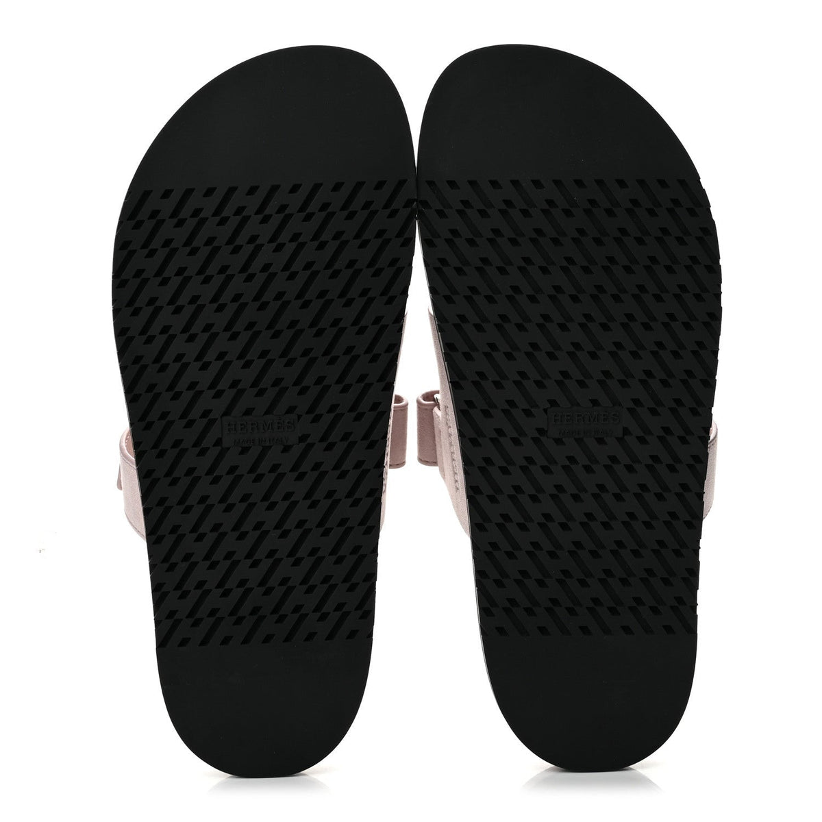 Hermes Suede Goatskin Women's Chypre Sandals 39 Rose Porcelaine
