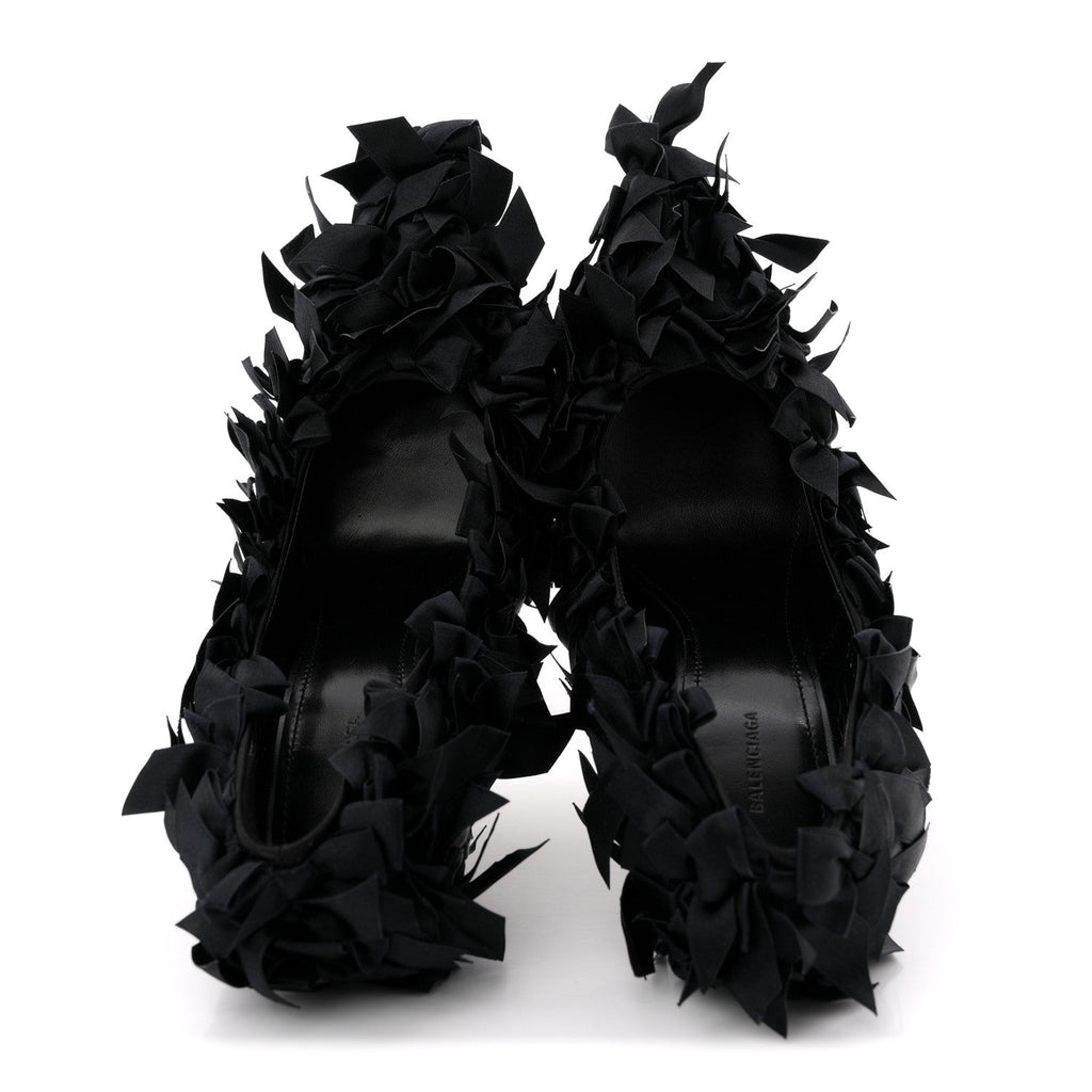 Balenciaga Satin Women's Marie A Bows All Over 110mm Pumps 35 Black