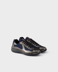 Prada America's Cup Metallic Leather Bike Fabric Men's Shoes