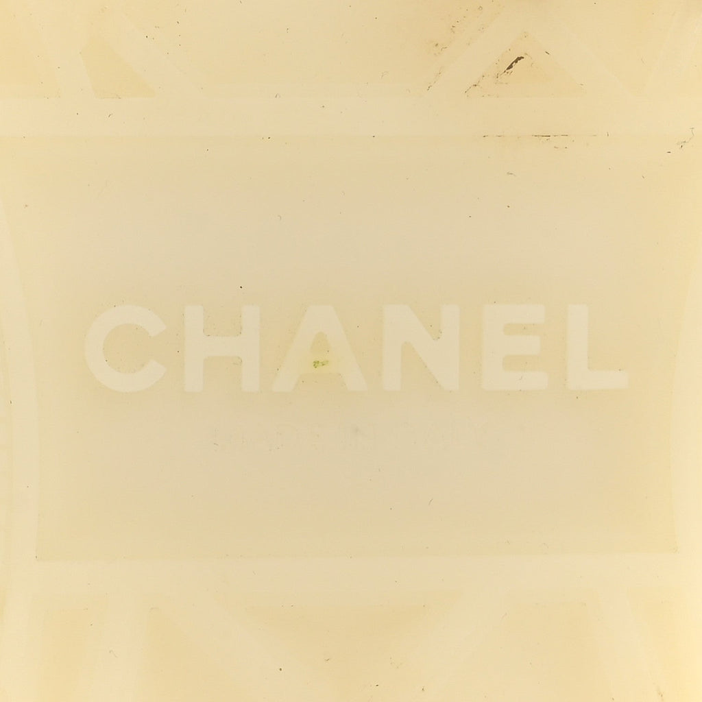 Chanel Suede Calfskin Women's Grosgrain CC Sneakers 37.5 White