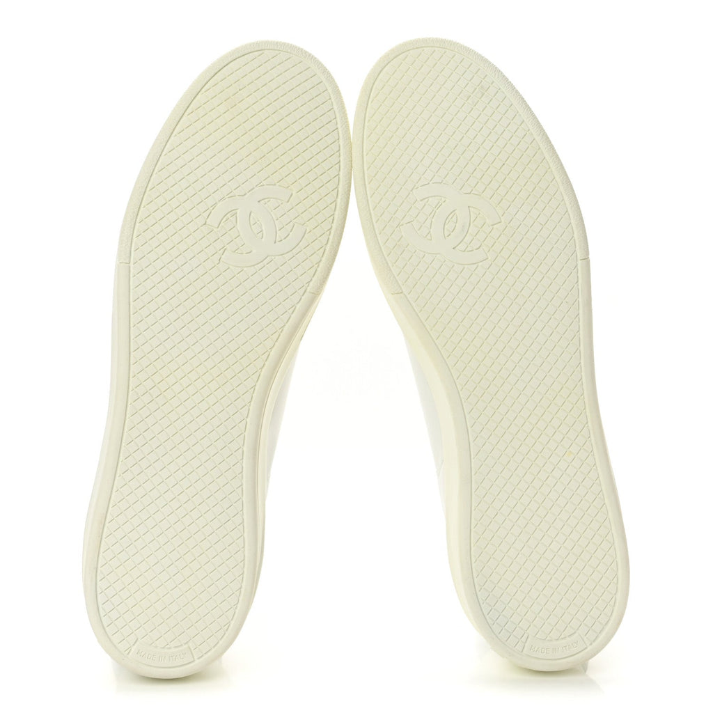 Chanel Calfskin CC Men's Sneakers White
