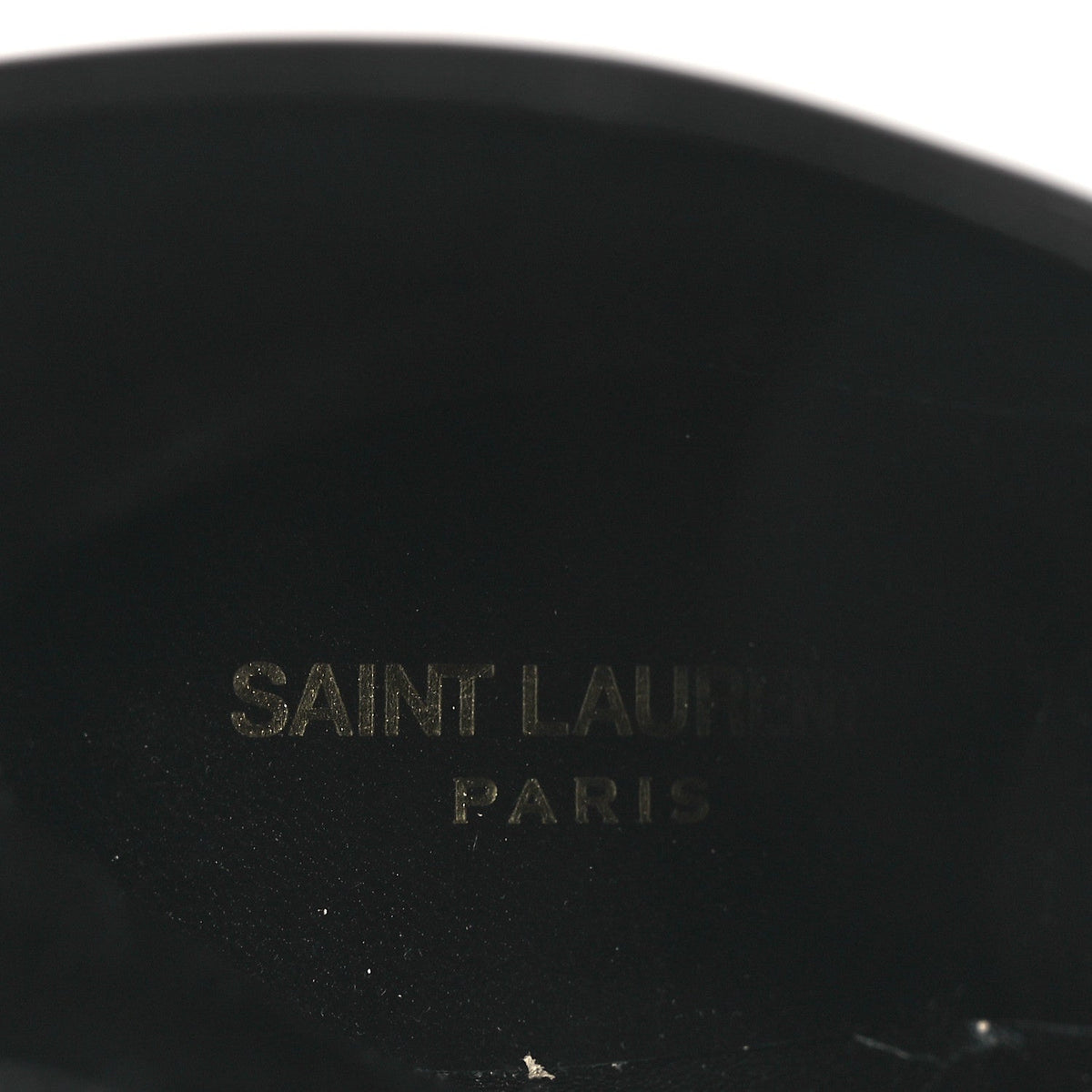 Saint Laurent Glazed Calfskin Women's Opyum Ankle Boots 36 Black