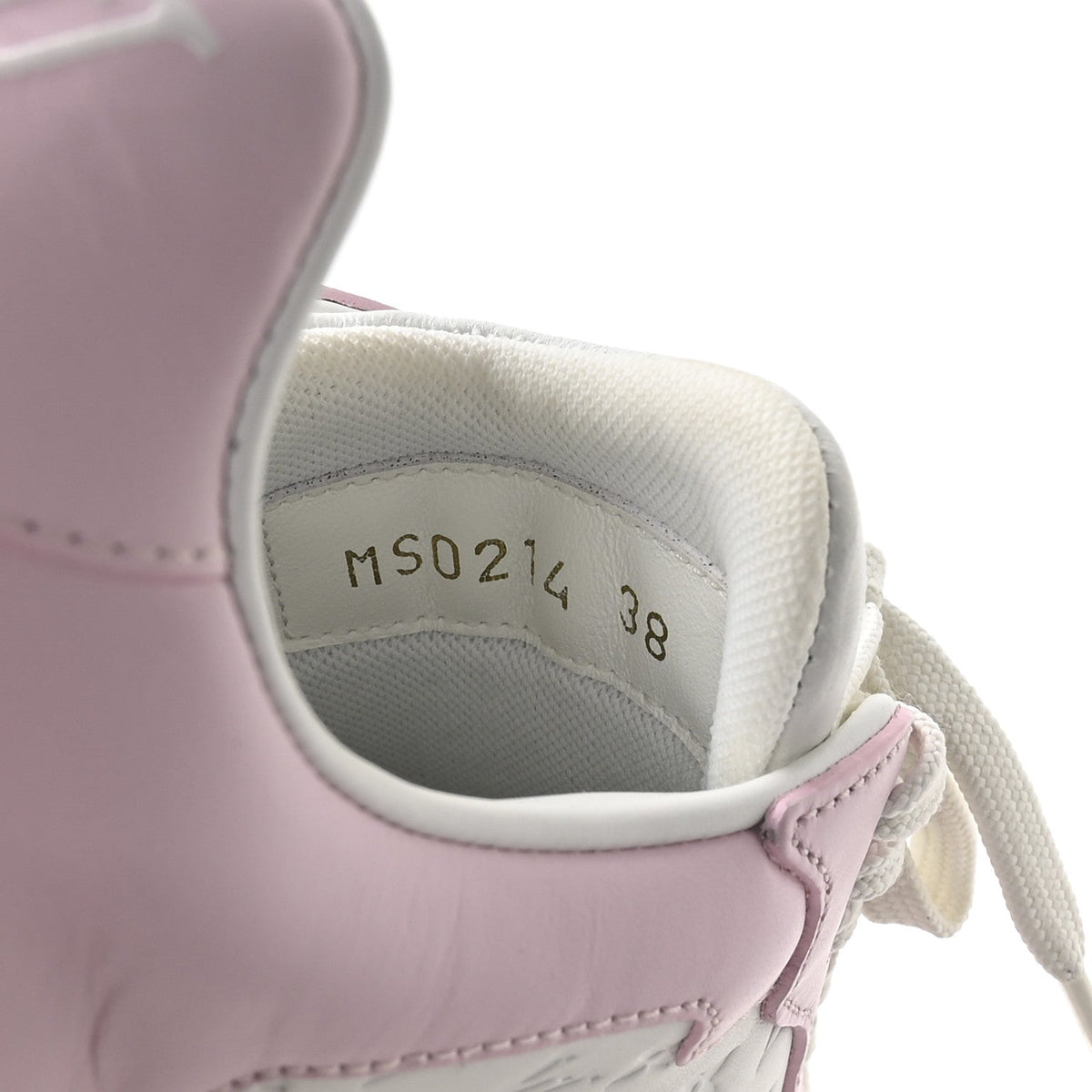 Louis Vuitton Canvas Calfskin Women's LV Groovy Platform Sneakers 38 Pink