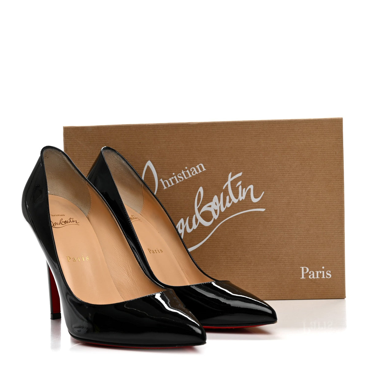 Christian Louboutin Patent Women's Pigalle 100 Pumps 38 Black