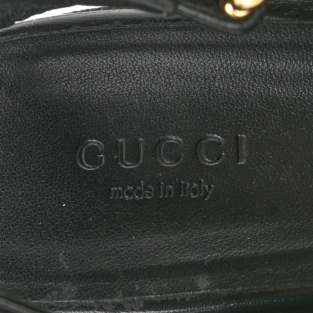 Gucci GG Canvas Women's Monogram Trip Lug Sole Sandals 38.5 Black
