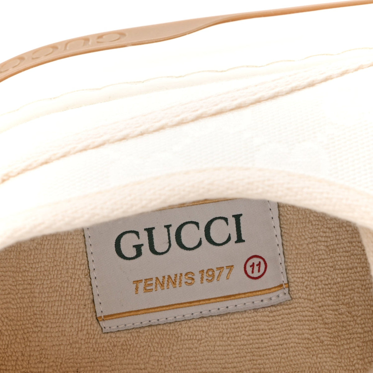 Gucci Monogram Canvas Men's 1977 Tennis 52mm Sneakers 11 Great White Mystic White