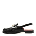 Chanel Crumpled Shiny Lambskin Women's CC Slingback Mocassin 38.5 Black