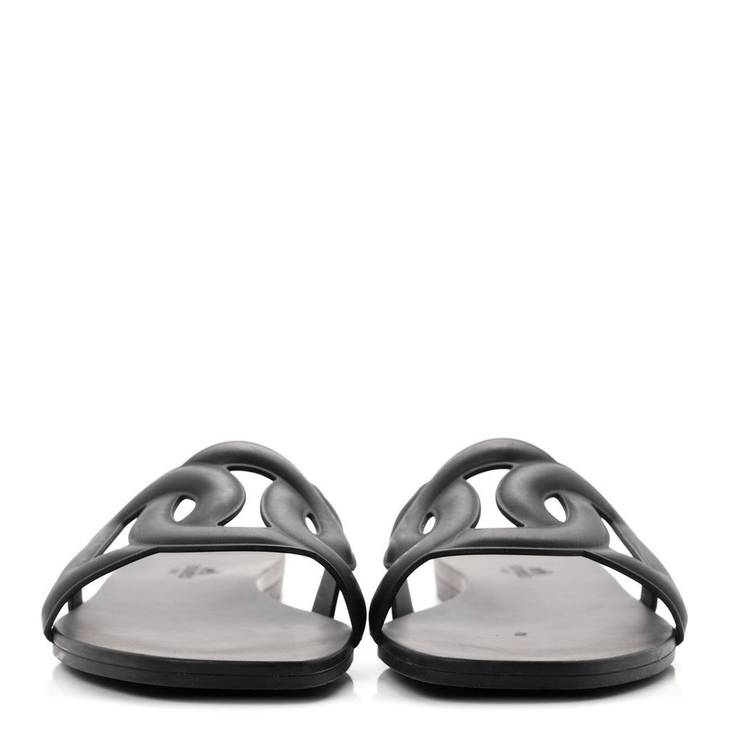 Hermes Rubber Aloha Women's Sandals Black