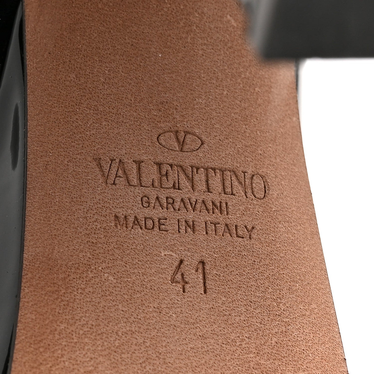 Valentino Garavani Patent Women's Tan-Go 155mm Platform Pumps 41 Black