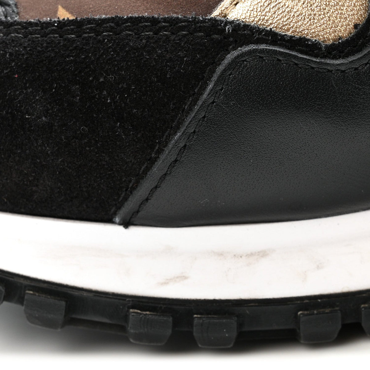 Louis Vuitton Suede Calfskin Recycled Monogram Nylon Women's Run Away Sneakers 39 Black