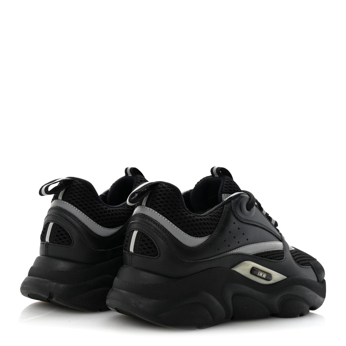 Christian Dior Technical Mesh Calfskin Men's B22 Sneakers 40 Black
