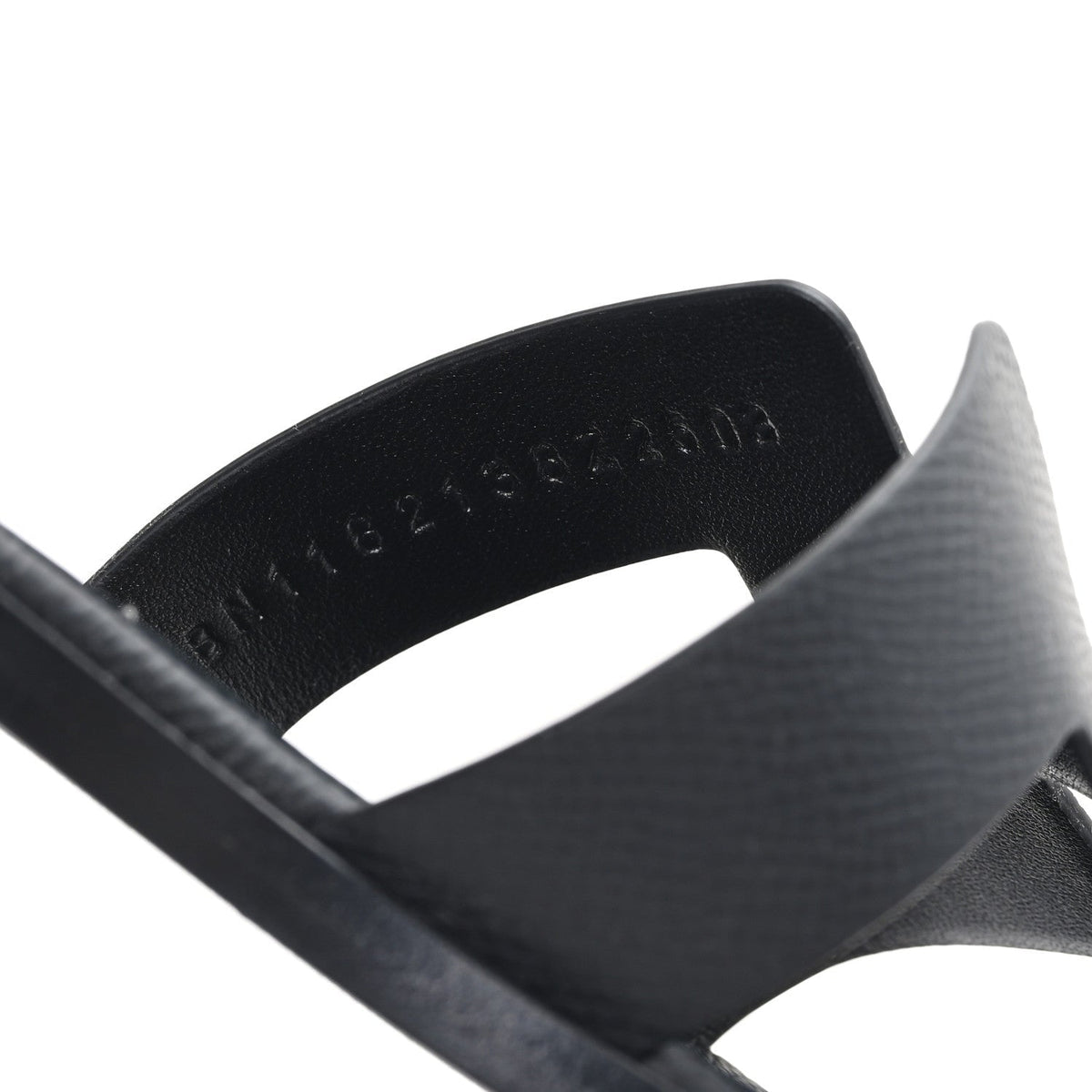 Hermes Epsom Calfskin Women's Santorini Sandals 38 Black