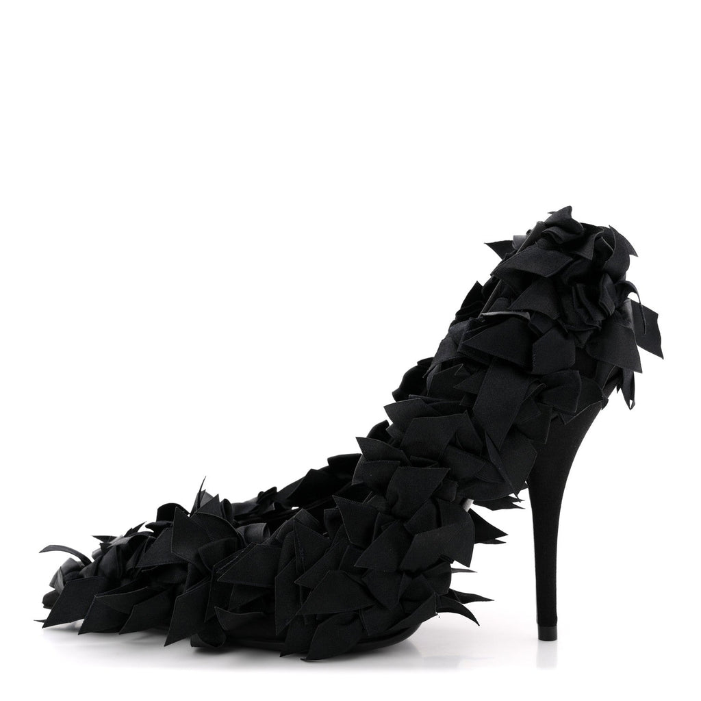 Balenciaga Satin Women's Marie A Bows All Over 110mm Pumps 35 Black