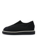 Chanel Stretch Fabric Grosgrain Women's Pearl Cap Toe CC Loafers 35.5 Black