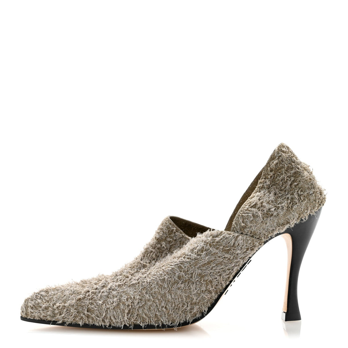 Loewe Brushed Suede Women's Comic 90mm Pumps 39 Khaki Green