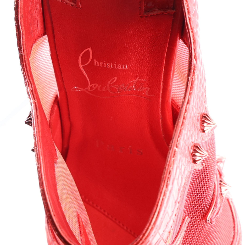 Christian Louboutin Alligator Veau Velours Women's Mulatiag 100 Pumps 37 Loubi