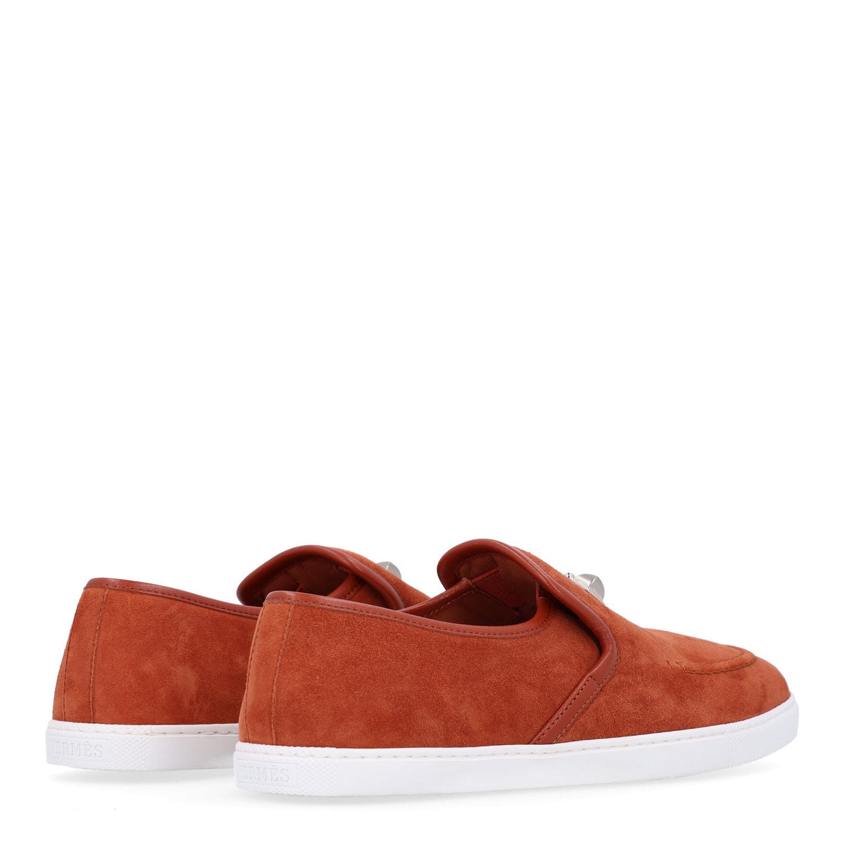 Hermes Suede Goatskin Nappa Jour Women's Loafers Gold