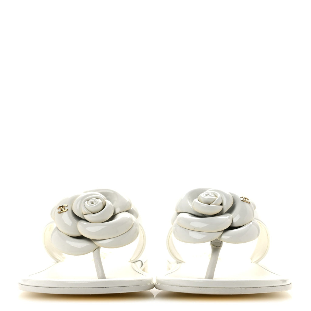 Chanel Patent Calfskin Camellia Women's Shoes
