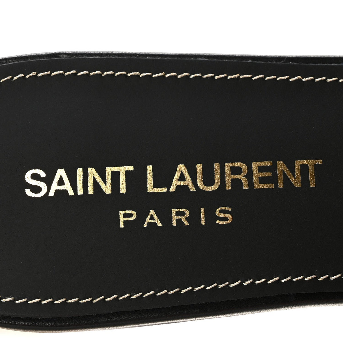 Saint Laurent Calfskin Women's Tribute 05 Slide Sandals 36.5 Black
