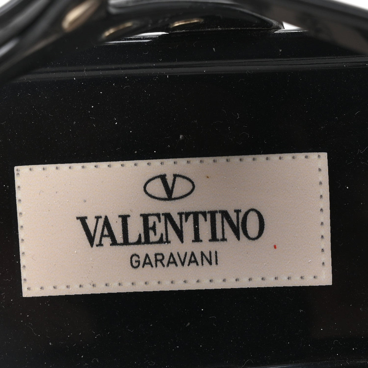 Valentino Garavani PVC Women's Jelly Rockstud Caged Sandals 38 Black