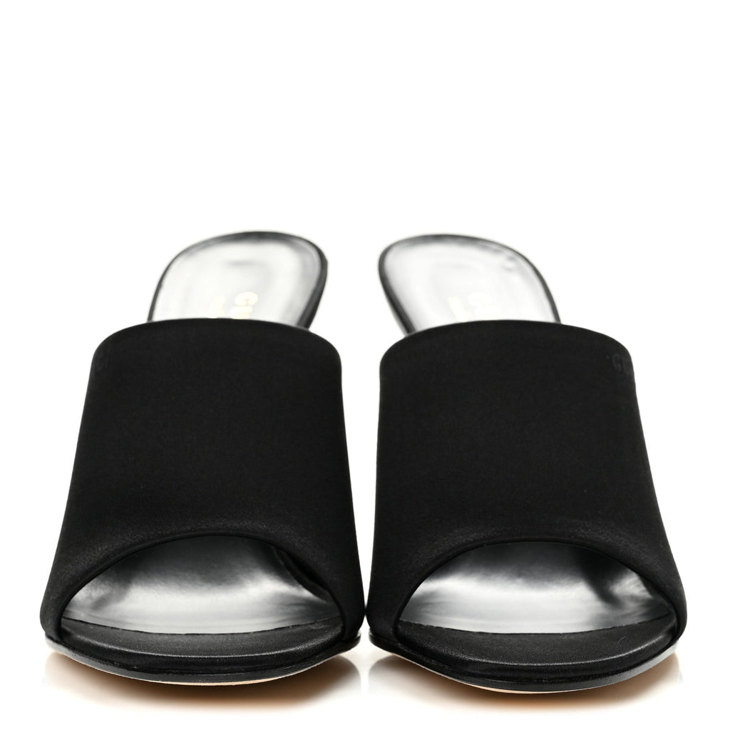 Gucci Raso Seta Logo Sandal 10.2cm Women's Pumps Black