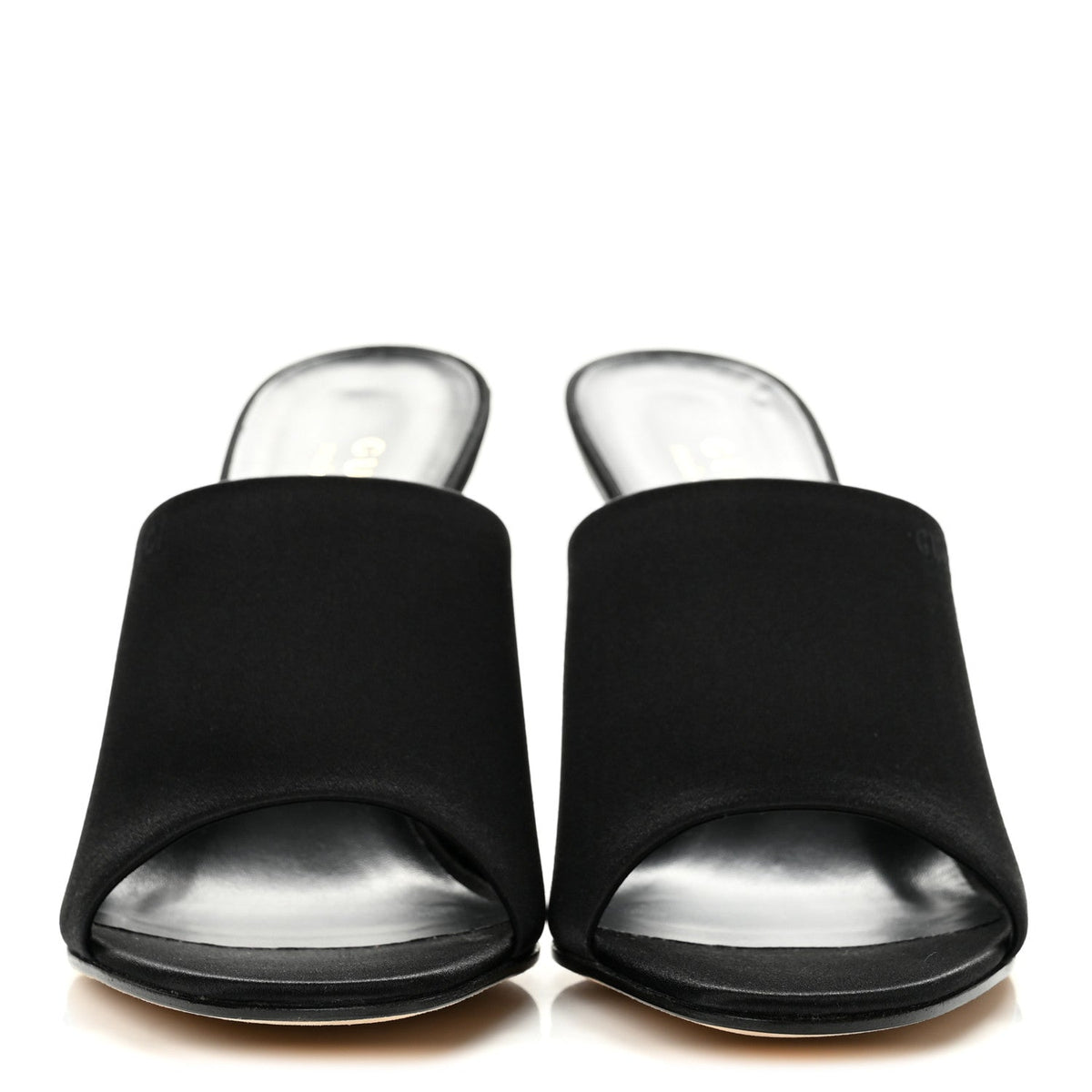 Gucci Raso Seta Logo Sandal 10.2cm Women's Pumps Black