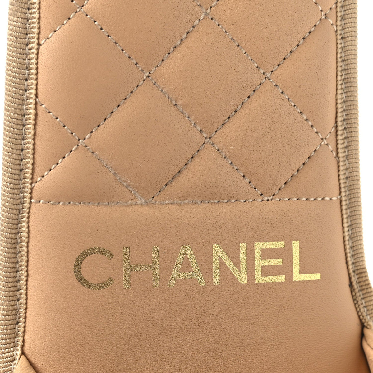 Chanel Lambskin Women's Pearl Chain Flat Slipper Sandals M Beige