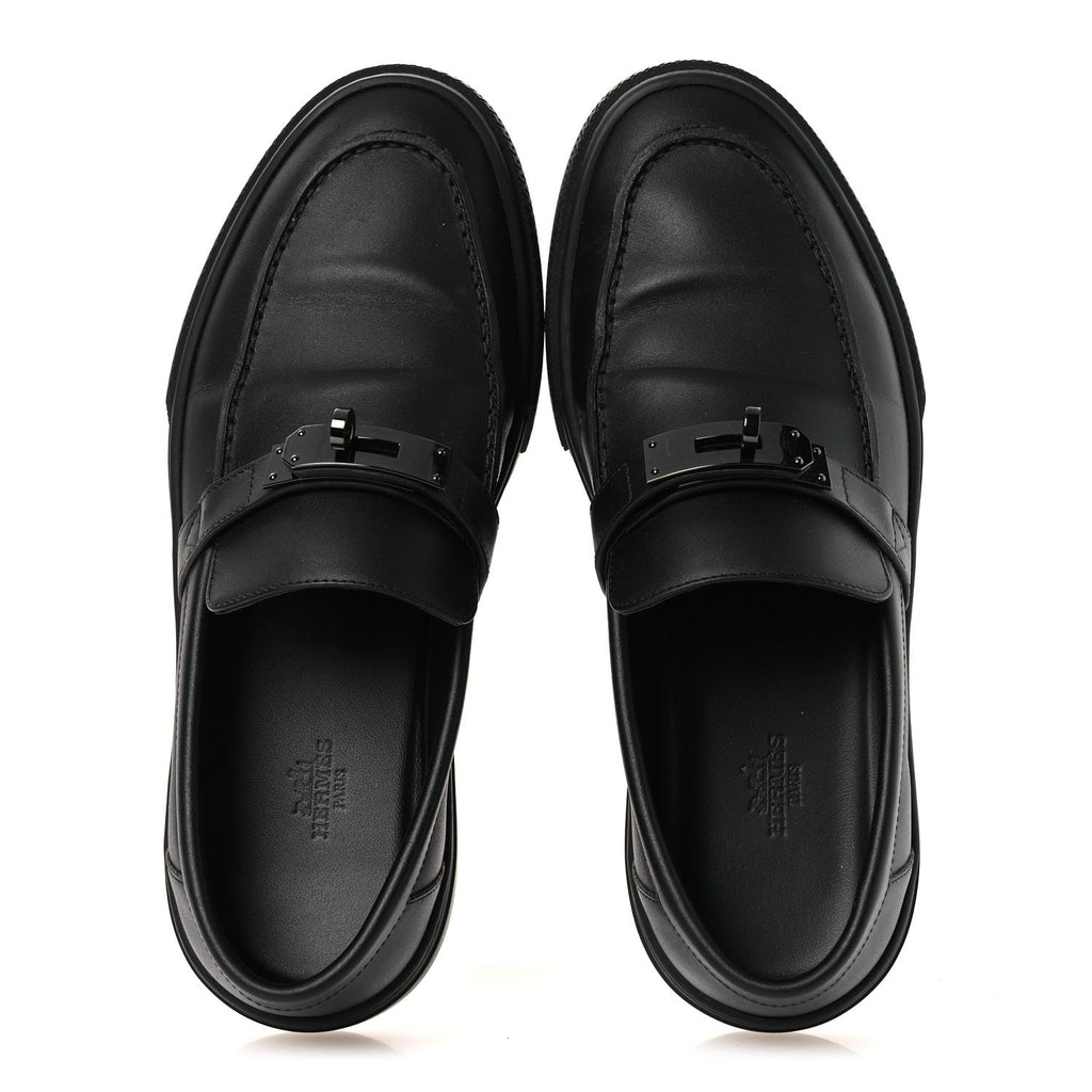 Hermès Calfskin Men's Game Slip-On Sneakers 40 Black