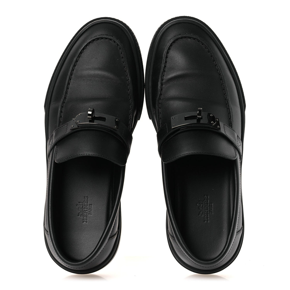 Hermès Calfskin Men's Game Slip-On Sneakers 40 Black