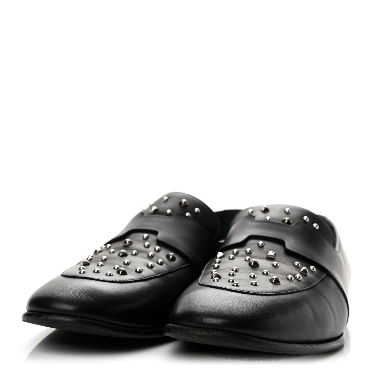 Hermes Calfskin Studded Ancora Women's Loafers