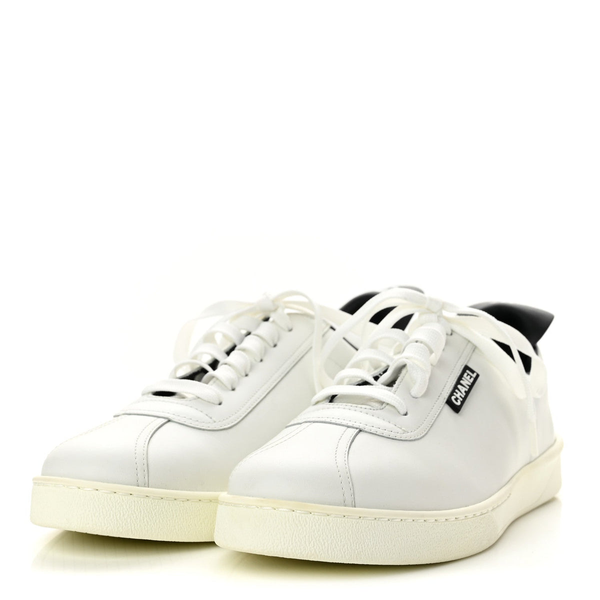 Chanel Calfskin CC Men's Sneakers White