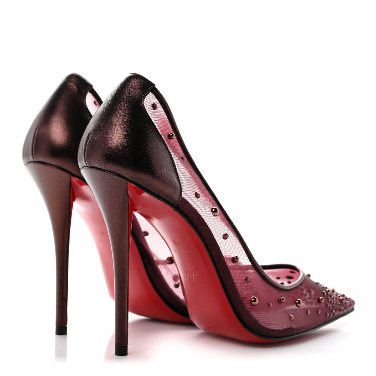 Christian Louboutin Rete Nappa Women's Miss Z Degrastrass Pumps 40 Palacy