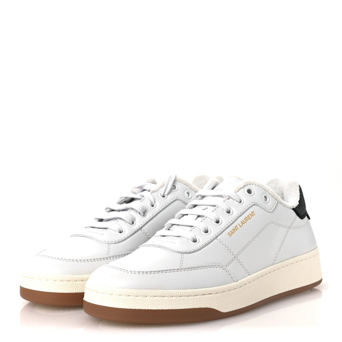Saint Laurent Calfskin SL61 Low Top Sneakers 40 White