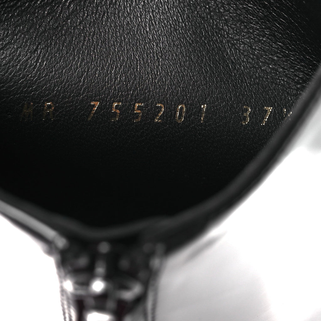 Saint Laurent Vitello Marilyn Women's Auteuil 105 Boots 37.5 Black