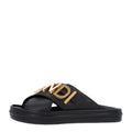 Fendi Vitello Women's Fendigraphy Slide Sandals 36 Black
