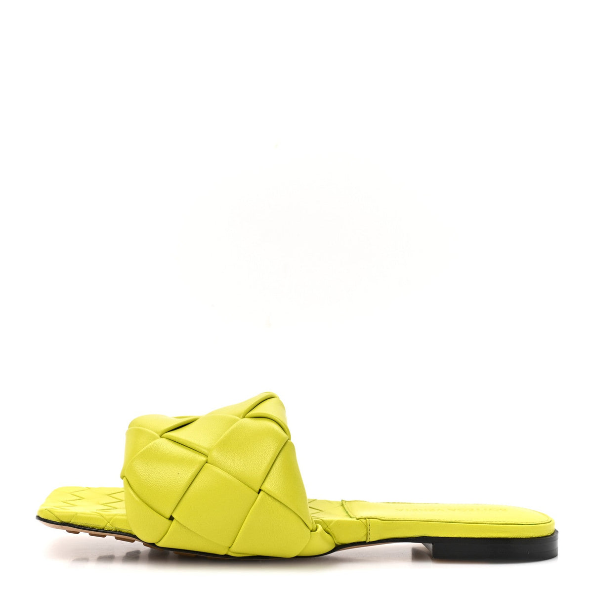 Bottega Veneta Nappa Maxi Intrecciato Lido Women's Flat Sandals 38 Kiwi